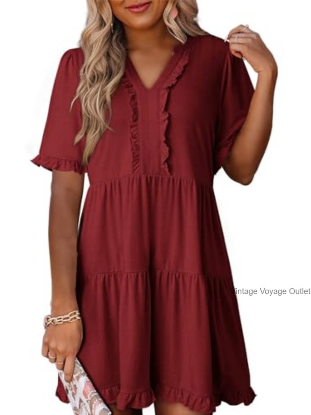 A-Line Babydoll Dress with Pockets Casual Summer
